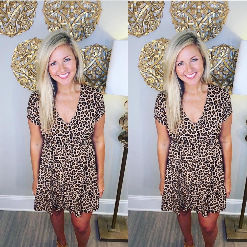 Animal Print Tiered Dress - NWT